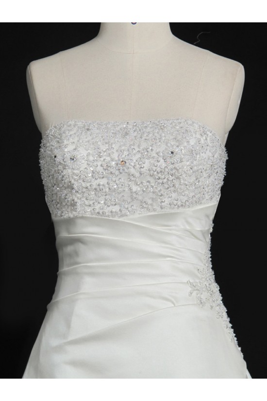 A-line Strapless Beaded Bridal Gown Wedding Dress WD010484 A-line Strapless Beaded Bridal Gown Wedding Dress WD010484