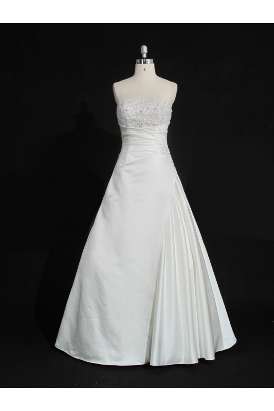 A-line Strapless Beaded Bridal Gown Wedding Dress WD010484 A-line Strapless Beaded Bridal Gown Wedding Dress WD010484