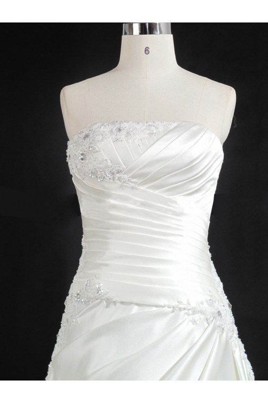 A-line Strapless Beaded Bridal Gown Wedding Dress WD010485 A-line Strapless Beaded Bridal Gown Wedding Dress WD010485