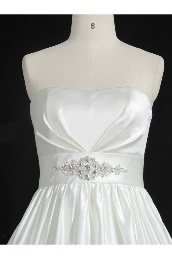 High Low Strapless Beaded Bridal Gown Wedding Dress WD010486 High Low Strapless Beaded Bridal Gown Wedding Dress WD010486