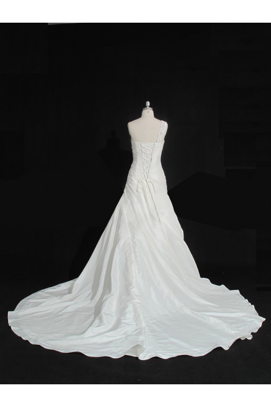 A-line One Shoulder Bridal Gown Wedding Dress WD010488 A-line One Shoulder Bridal Gown Wedding Dress WD010488