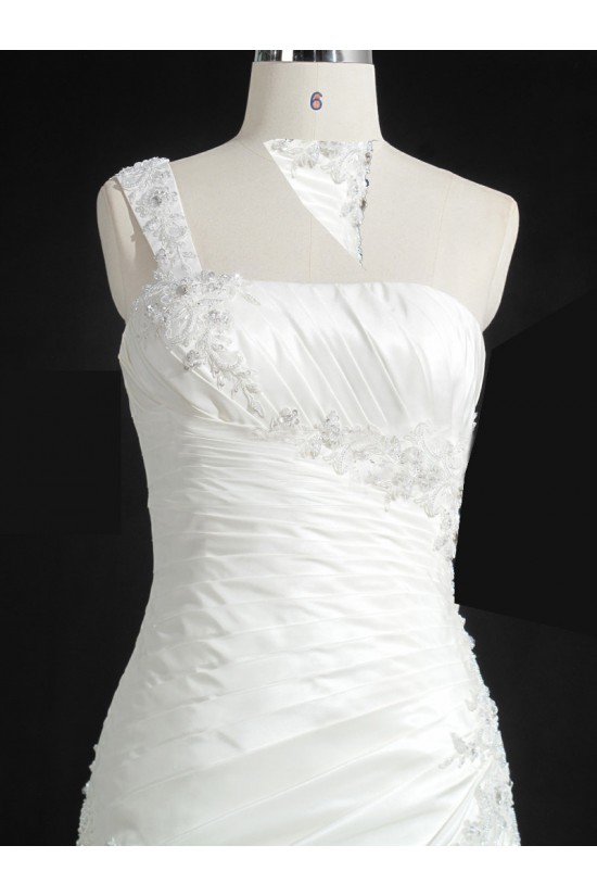 A-line One Shoulder Bridal Gown Wedding Dress WD010488 A-line One Shoulder Bridal Gown Wedding Dress WD010488
