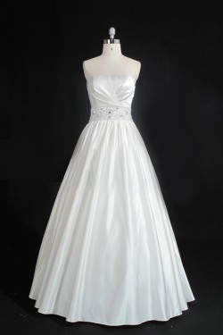 Ball Gown Strapless Beaded Bridal Gown Wedding Dress WD010491