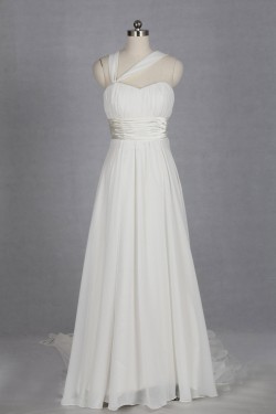 A-line Chiffon Bridal Gown Wedding Dress WD010492
