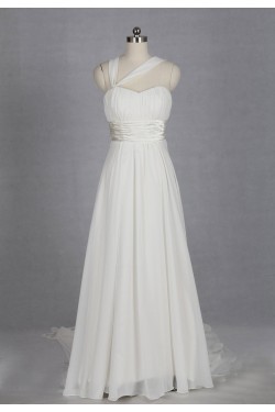 A-line Chiffon Bridal Gown Wedding Dress WD010492