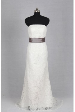 Classic Strapless Lace Bridal Gown Wedding Dress WD010494