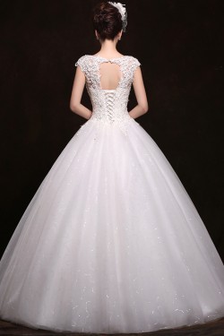 Ball Gown Beaded Lace Bridal Gown Wedding Dress WD010496