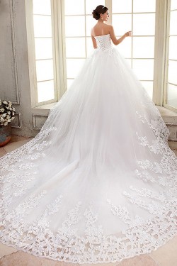 Ball Gown Sweetheart Beaded Lace Bridal Gown Wedding Dress WD010497