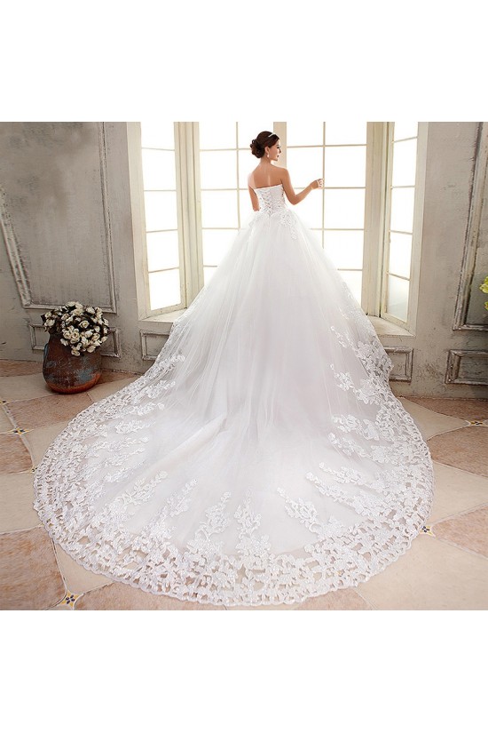 Ball Gown Sweetheart Beaded Lace Bridal Gown Wedding Dress WD010497
