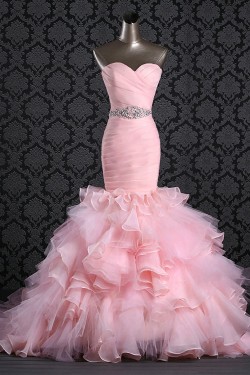 Trumpet/Mermaid Sweetheart Beaded Bridal Gown Wedding Dress WD010500