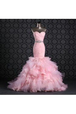 Trumpet/Mermaid Sweetheart Beaded Bridal Gown Wedding Dress WD010500