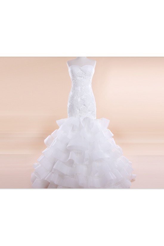 Trumpet/Mermaid Sweetheart Lace Bridal Wedding Dresses WD010502