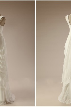Sheath/Column Straps Chiffon Bridal Wedding Dresses WD010503