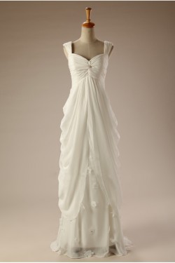 Sheath/Column Straps Chiffon Bridal Wedding Dresses WD010503