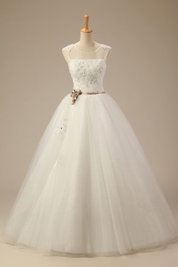 Ball Gown Lace Beaded Bridal Wedding Dresses WD010504
