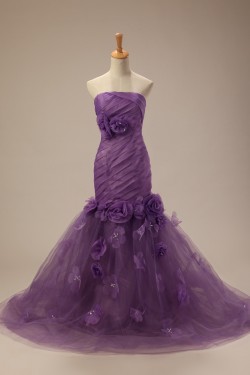 Trumpet/Mermaid Strapless Bridal Wedding Dresses WD010505