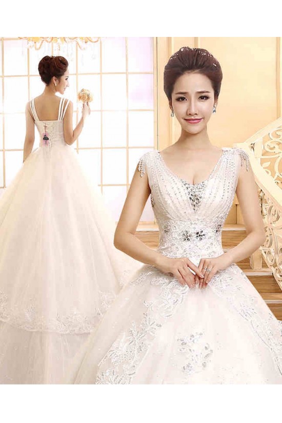 Ball Gown Beaded Bowknot Lace Bridal Wedding Dresses WD010507 Ball Gown Beaded Bowknot Lace Bridal Wedding Dresses WD010507