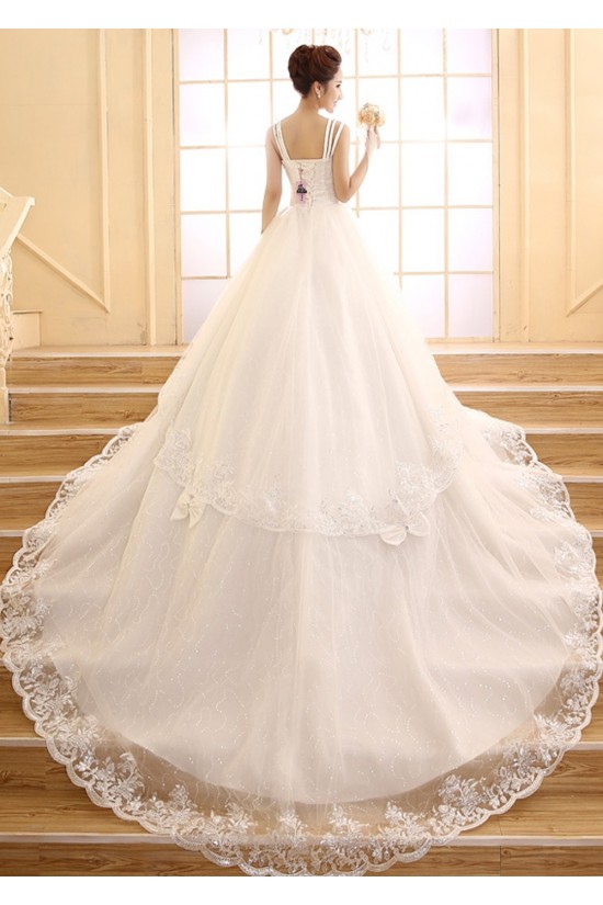 Ball Gown Beaded Bowknot Lace Bridal Wedding Dresses WD010507 Ball Gown Beaded Bowknot Lace Bridal Wedding Dresses WD010507