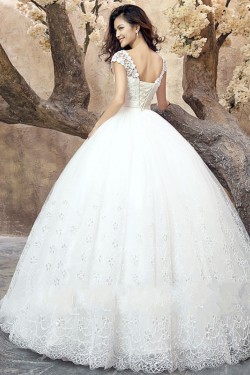 Ball Gown Beaded Lace Bridal Wedding Dresses WD010509