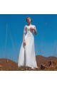 A-line Off the Shoulder Short Sleeves Lace Chiffon Bridal Wedding Dresses WD010510 A-line Off the Shoulder Short Sleeves Lace Chiffon Bridal Wedding Dresses WD010510