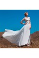A-line Off the Shoulder Short Sleeves Lace Chiffon Bridal Wedding Dresses WD010510 A-line Off the Shoulder Short Sleeves Lace Chiffon Bridal Wedding Dresses WD010510