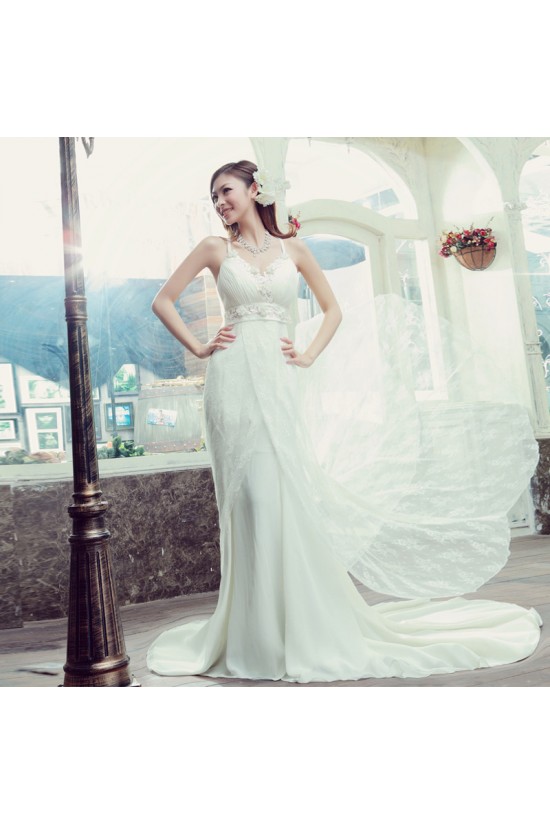 Sheath/Column Lace and Chiffon Bridal Wedding Dresses WD010513 Sheath/Column Lace and Chiffon Bridal Wedding Dresses WD010513