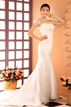 Trumpet/Mermaid Beaded Lace Bridal Wedding Dresses WD010514