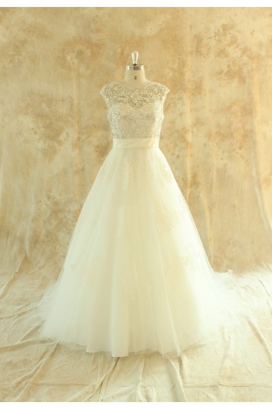 A-line Beaded Lace Bridal Wedding Dresses WD010527 A-line Beaded Lace Bridal Wedding Dresses WD010527