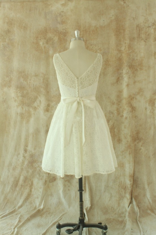 A-line Short Lace Bridal Wedding Dresses WD010528 A-line Short Lace Bridal Wedding Dresses WD010528