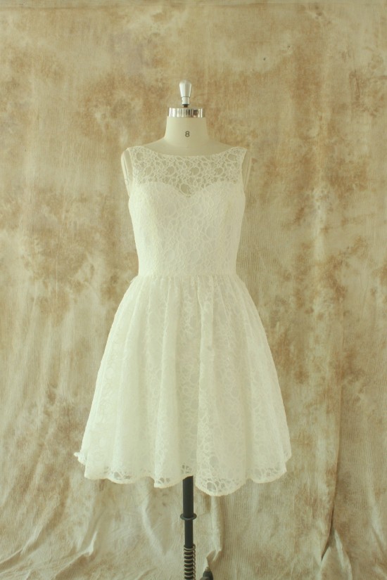A-line Short Lace Bridal Wedding Dresses WD010528 A-line Short Lace Bridal Wedding Dresses WD010528