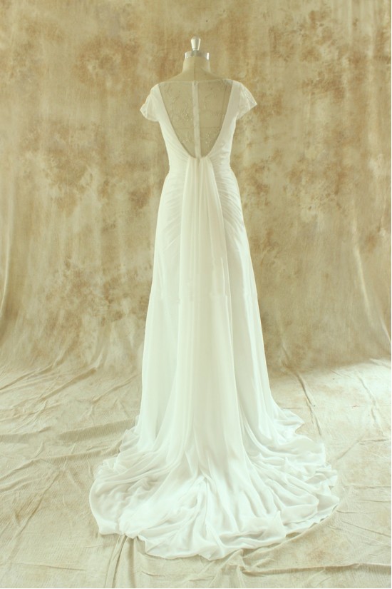 Sheath/Column Beaded Short Sleeves Bridal Wedding Dresses WD010529 Sheath/Column Beaded Short Sleeves Bridal Wedding Dresses WD010529