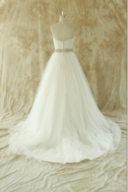 A-line Sweetheart Beaded Bridal Wedding Dresses WD010537