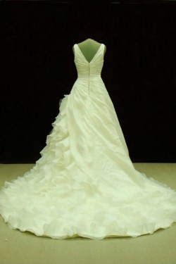 A-line V-neck Lace Bridal Wedding Dresses WD010540