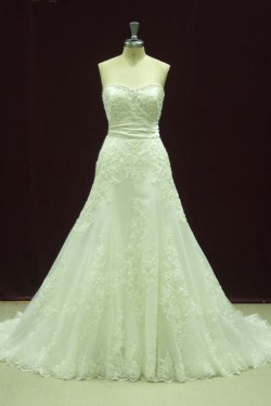 A-line Sweetheart Lace Bridal Wedding Dresses WD010541