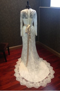 Trumpet/Mermaid Long Sleeves Lace Bridal Wedding Dresses WD010542