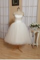 Ball Gown Short Sweetheart Satin and Tulle Bridal Wedding Dresses WD010547