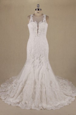 Trumpet/Mermaid Lace Bridal Wedding Dresses WD010552