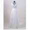 A-line V-neck Chiffon and Lace Bridal Wedding Dresses WD010555