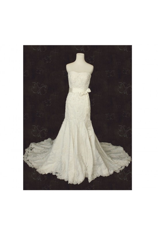 Trumpet/Mermaid Strapless Lace Bridal Wedding Dresses WD010564 Trumpet/Mermaid Strapless Lace Bridal Wedding Dresses WD010564