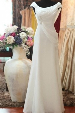 Sheath/Column Off the Shoulder Bridal Wedding Dresses WD010575