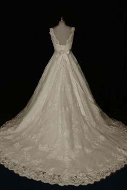 A-line Beaded Lace Bridal Wedding Dresses WD010581