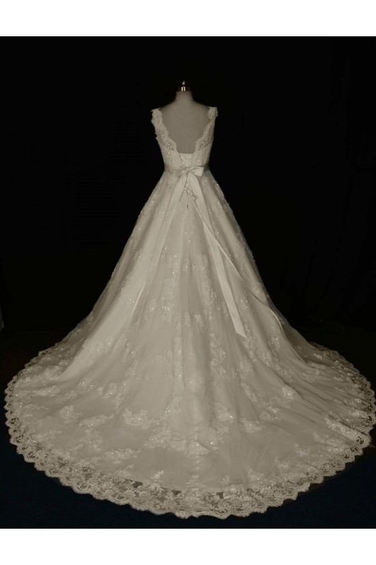 A-line Beaded Lace Bridal Wedding Dresses WD010581 A-line Beaded Lace Bridal Wedding Dresses WD010581
