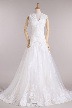 A-line Lace Bridal Wedding Dresses WD010583