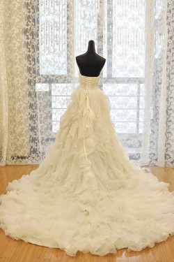 A-line Sweetheart Beaded Lace Bridal Wedding Dresses WD010584