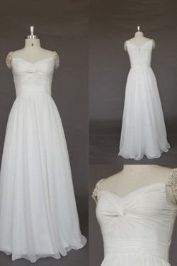 A-line Chiffon Bridal Wedding Dresses WD010586