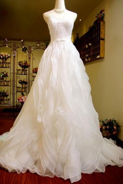 A-line Sweetheart Lace Bridal Wedding Dresses WD010587