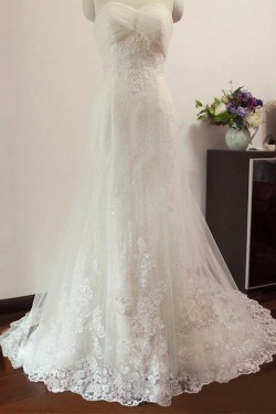 Trumpet/Mermaid Sweetheart Lace Bridal Wedding Dresses WD010591