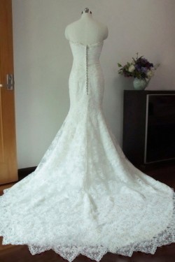Trumpet/Mermaid Sweetheart Lace Bridal Wedding Dresses WD010595