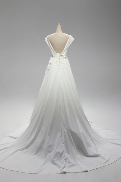 A-line Off the Shoulder Bridal Wedding Dresses WD010596