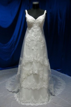 A-line Straps Lace Bridal Wedding Dresses WD010597